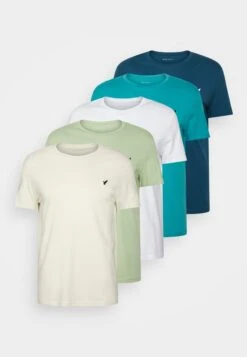 Pier One 5 Pack - Camiseta Básica - White/Blue/Stone -Elegancia Tienda De Ventas 00fec76a23194020b0f0894c5c8fb3e1