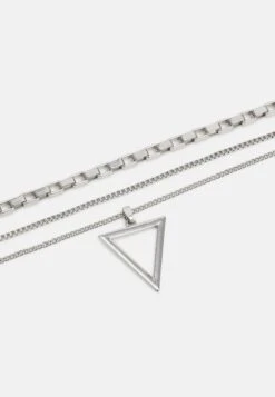 Pier One 3Pack - Collar - Silver-Coloured -Elegancia Tienda De Ventas 0939075566a74b089b462fd6f4c080a5