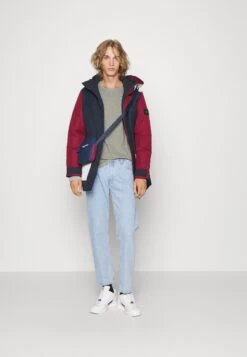 Pier One 5 Pack - Camiseta De Manga Larga - Black/Dark Blue/Stone