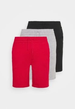 Pier One 3 Pack - Pantalón De Pijama - Black/Mottled Dark Grey/Red -Elegancia Tienda De Ventas 1018d5571e7c4e20970232840d5a3d54
