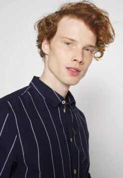 Pier One Linen Mix Stripe - Camisa - Dark Blue 9 Pier One Linen Mix Stripe - Camisa - Dark Blue -Elegancia Tienda De Ventas 368860f76af348d18efc7d675b2e5f38