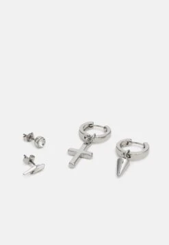 Pier One 3 Pack Unisex - Pendientes - Silver-Coloured -Elegancia Tienda De Ventas 3cd8712c5f384a889eb27469ebf636c4