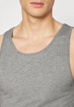 Pier One Rib Vestlue - Camiseta Interior - Grey/White/Blue -Elegancia Tienda De Ventas 651f5eab990948179a19a8d8a182168d