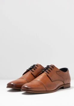 Pier One Leather - Zapatos Con Cordones - Cognac -Elegancia Tienda De Ventas 6adc8a15fcba42609cfaac073b602468