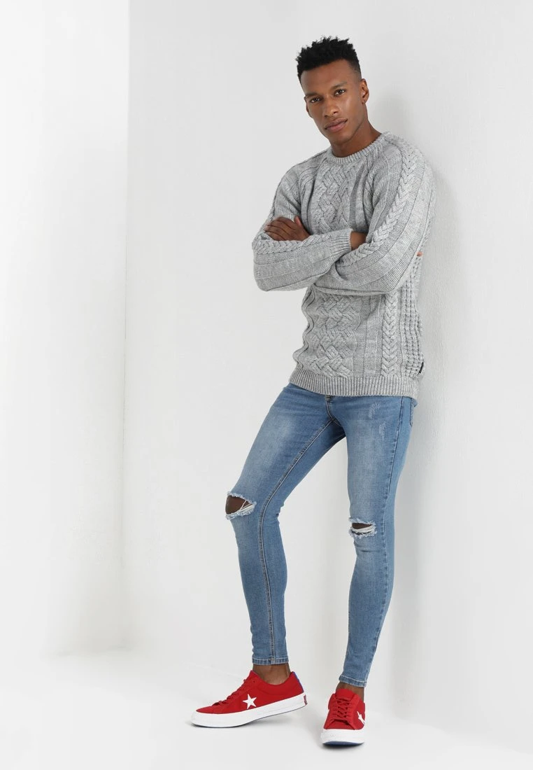 Pier One Jersey De Punto - Mottled Light Grey 2 Pier One Jersey De Punto - Mottled Light Grey - Imagen 2