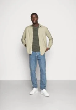 Pier One 3 Pack - Camiseta Básica - Black/Grey/Green