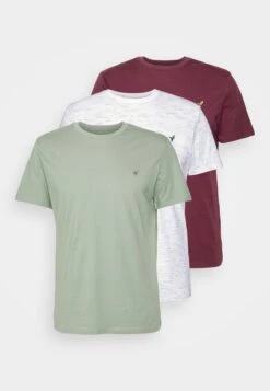 Pier One 3 Pack - Camiseta Básica - Off-White/Bordeaux/Mint -Elegancia Tienda De Ventas 7f1520e84b4b4a0887f6c635d2c31b24