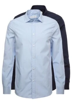 Pier One 2 Pack - Camisa Elegante - Light Blue/Dark Blue -Elegancia Tienda De Ventas 813ad76744ab42bcb5aac84160d3aeb6