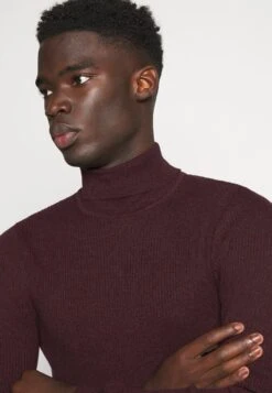 Pier One Muscle Fit Turtle - Jersey De Punto - Mottled Bordeaux -Elegancia Tienda De Ventas 87bc9746f3cd48c78886c3726b9971e1