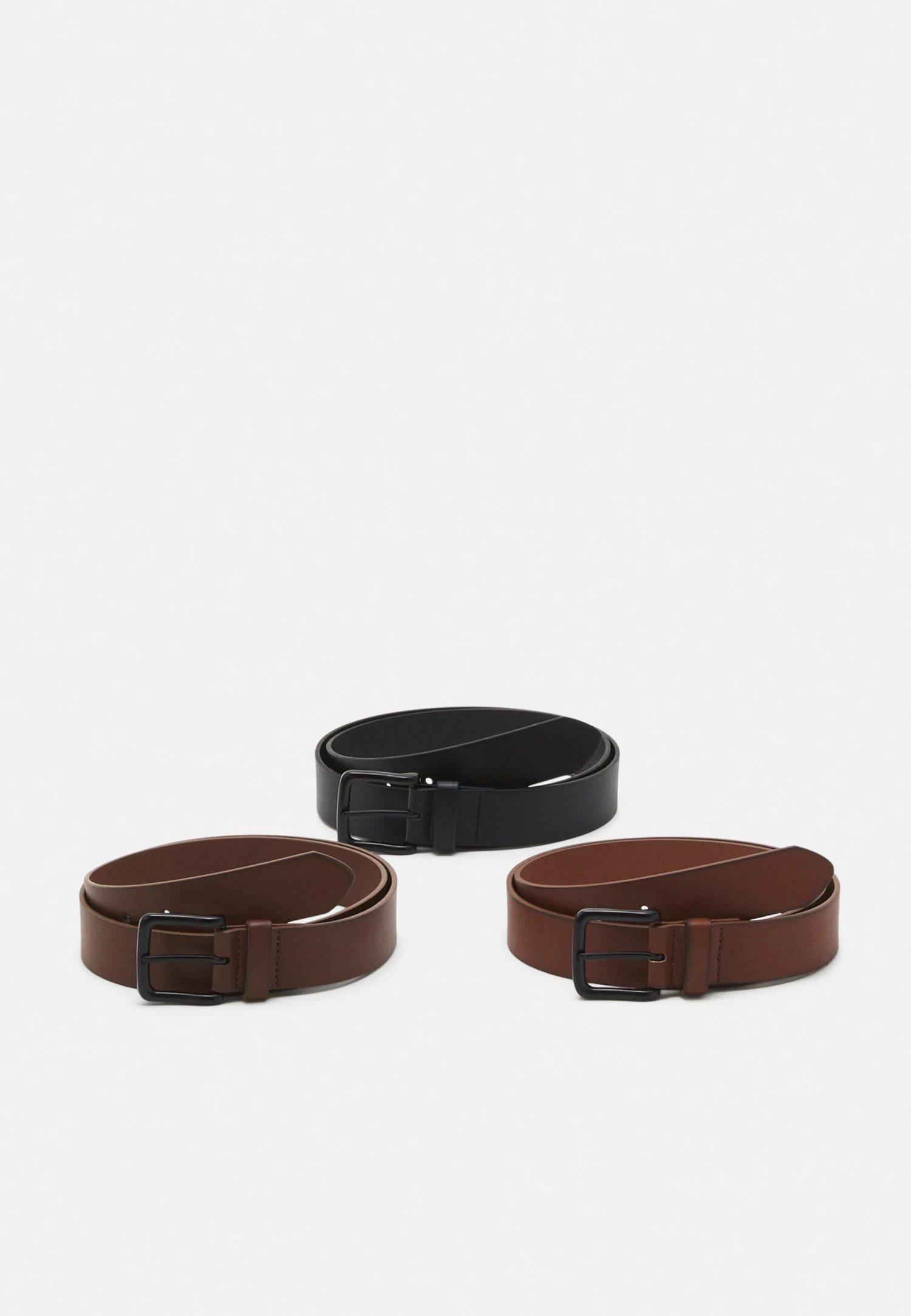 Pier One 3 Pack Unisex - Cinturón - Black/Brown /Cognac 1 Pier One 3 Pack Unisex - Cinturón - Black/Brown /Cognac