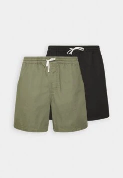 Pier One 2 Pack - Shorts - Olive/Black -Elegancia Tienda De Ventas 8f4f659af78442c185d8dbca74fb1591
