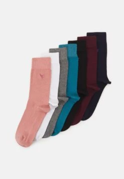 Pier One 7 Pack - Calcetines - Pink/White/Grey