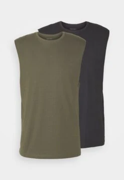 Pier One 2 Pack - Top - Black/Khaki -Elegancia Tienda De Ventas c754ddb9346549e8894dba6be226fca9