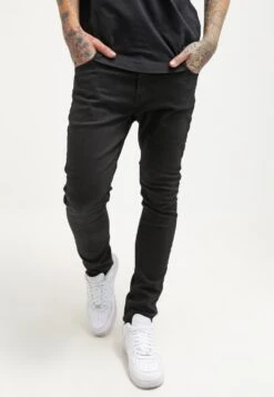 Pier One Vaqueros Slim Fit - Black Denim