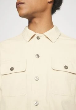 Pier One Undyed Twill- Chaqueta Vaquera - White -Elegancia Tienda De Ventas d72bf7cf76b04ba396f021941020b1bc