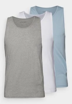 Pier One Rib Vestlue - Camiseta Interior - Grey/White/Blue -Elegancia Tienda De Ventas e99211e3d8db444f9435d35d6c461471