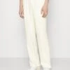 Pier One Drawcord Trousers Linen Blend - Pantalones - White
