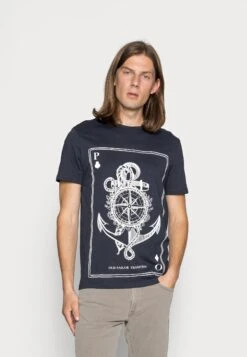 Pier One Camiseta Estampada - Dark Blue