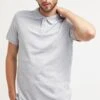 Pier One Basic - Polo - Light Grey Melange