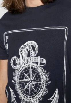 Pier One Camiseta Estampada - Dark Blue -Elegancia Tienda De Ventas ff80483a999c4d249059dbcdf070f3fc